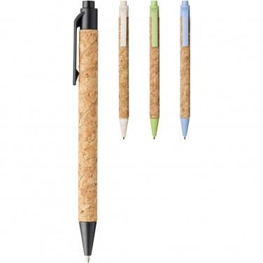Logotrade promotional gift picture of: Midar cork and wheat straw ballpoint pen